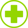 Medicine icon in the shape of a plus